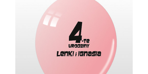 Balon okolicznościowy z personalizowanym nadrukiem Lenka